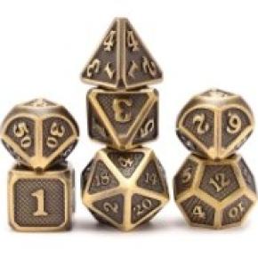 CHECKERED METAL DICE