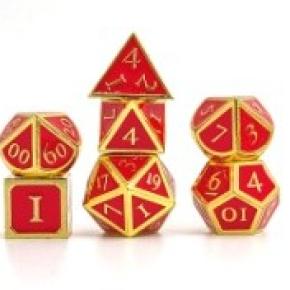 ROMAN FONT METAL DICE