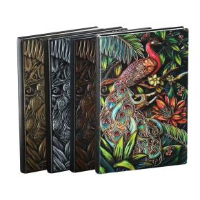 Peacock embossed notebook