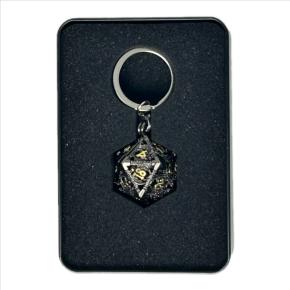 Electroplating color d20 dice pendants with tin boxes